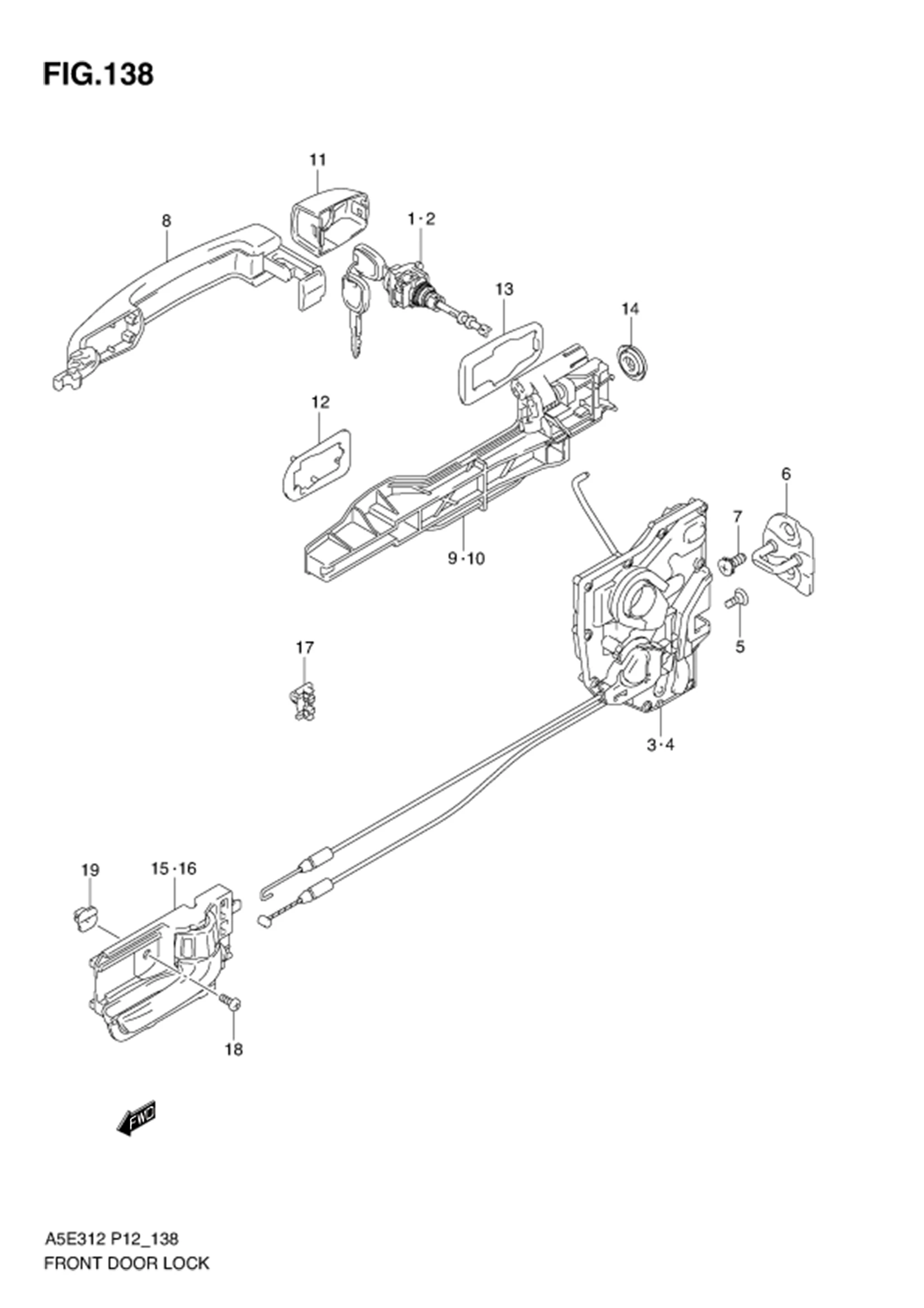FIG.138 FRONT DOOR LOCK