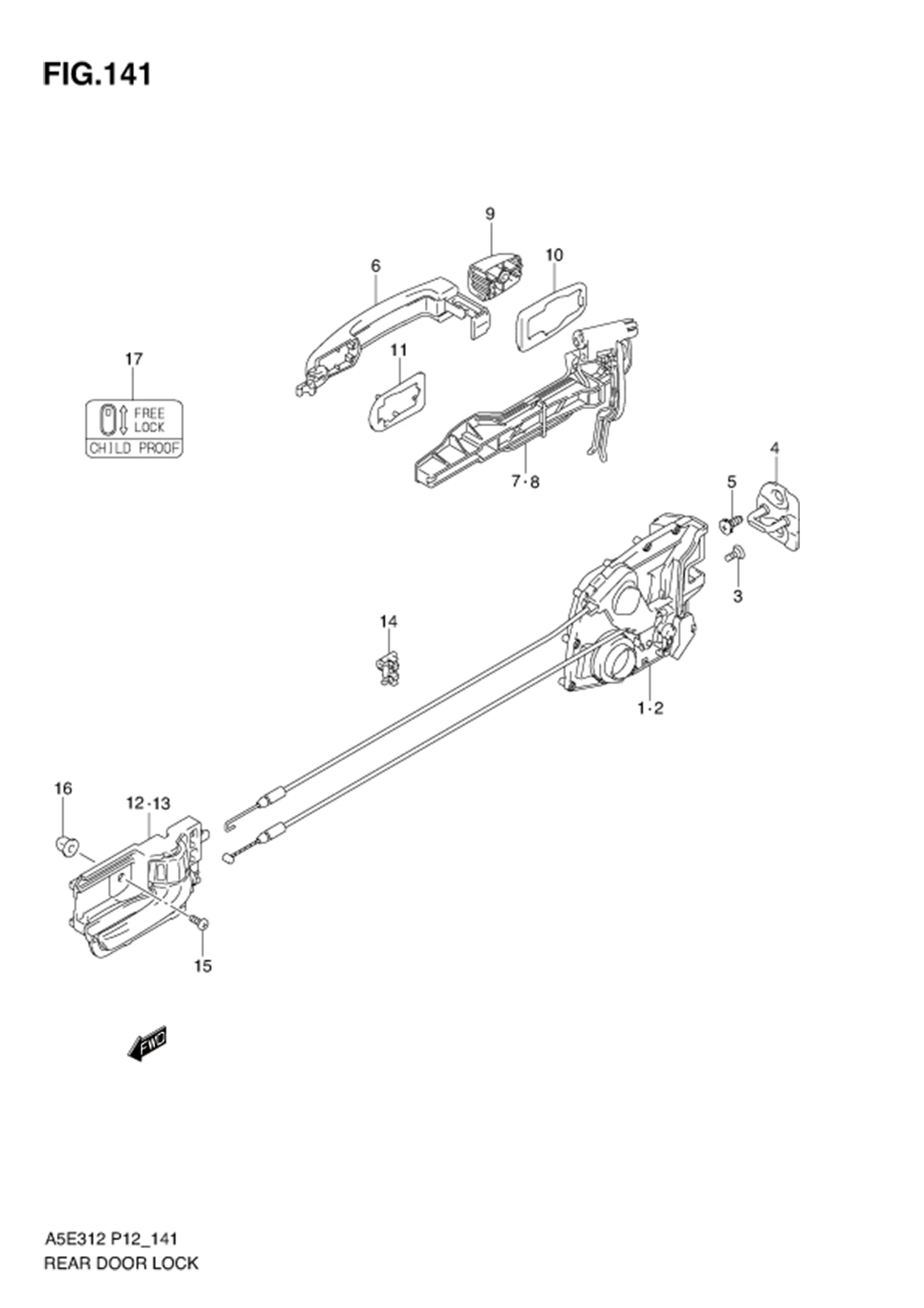 FIG.141 REAR DOOR LOCK