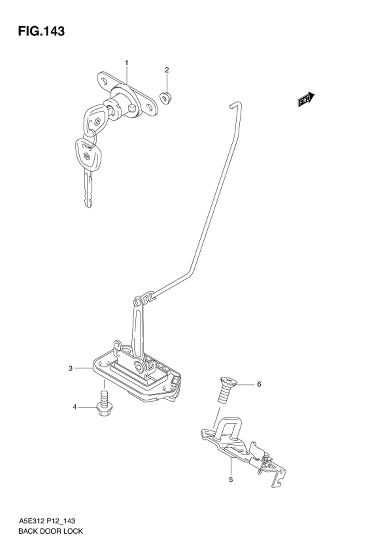 FIG.143 BACK DOOR LOCK
