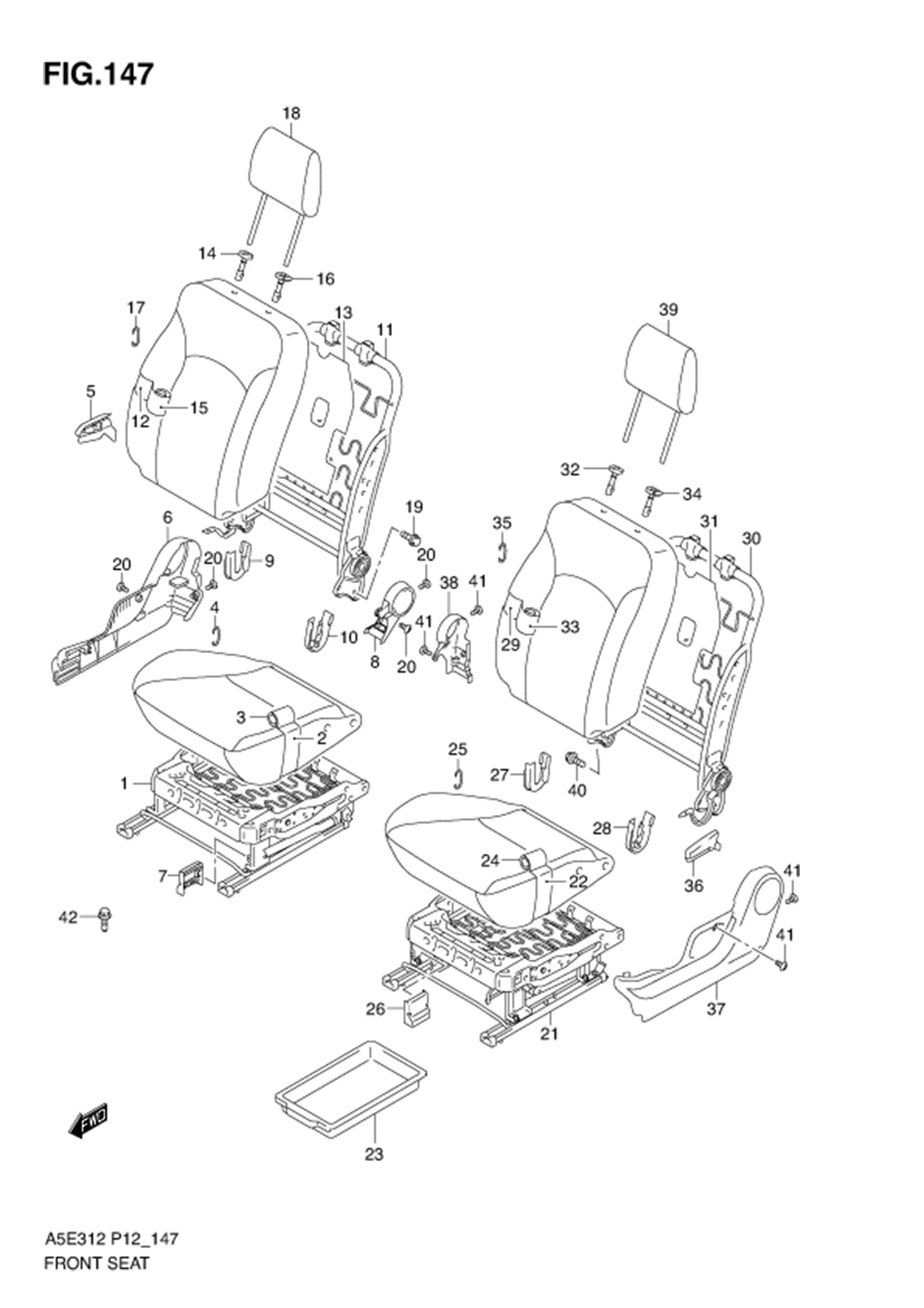 FIG.147 FRONT SEAT