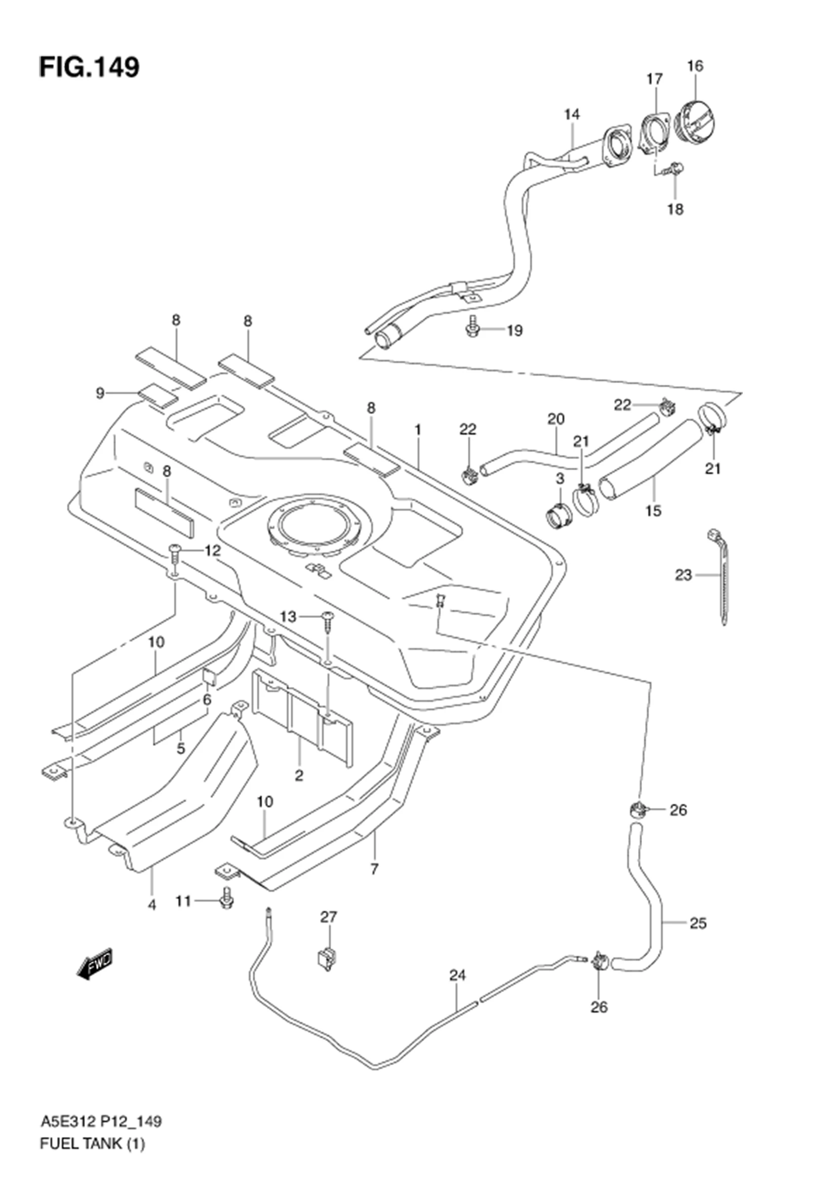 FIG.149 FUEL TANK (TYPE 1)