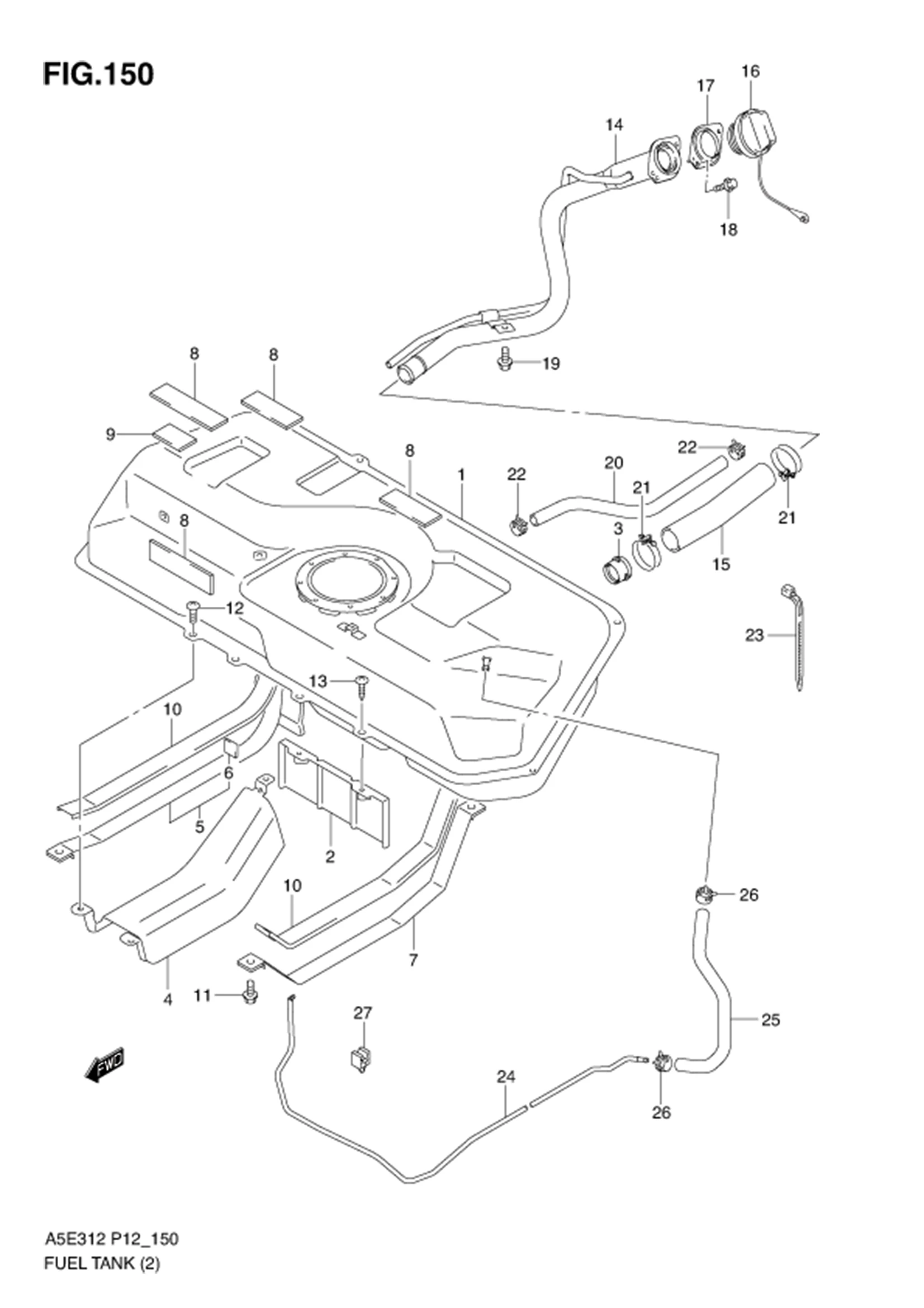 FIG.150 FUEL TANK (TYPE 2)