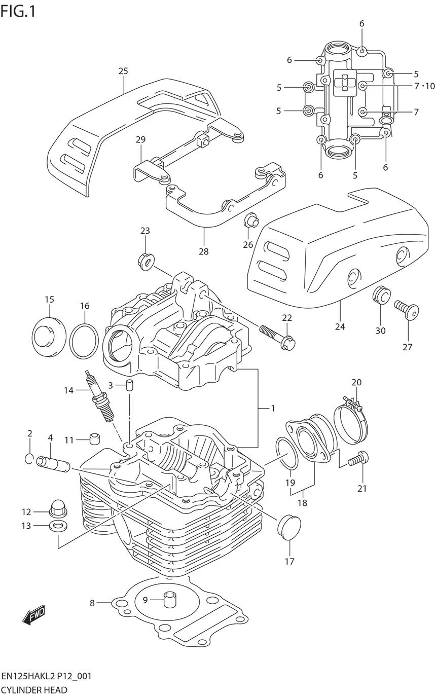 FIG.1 CYLINDER HEAD