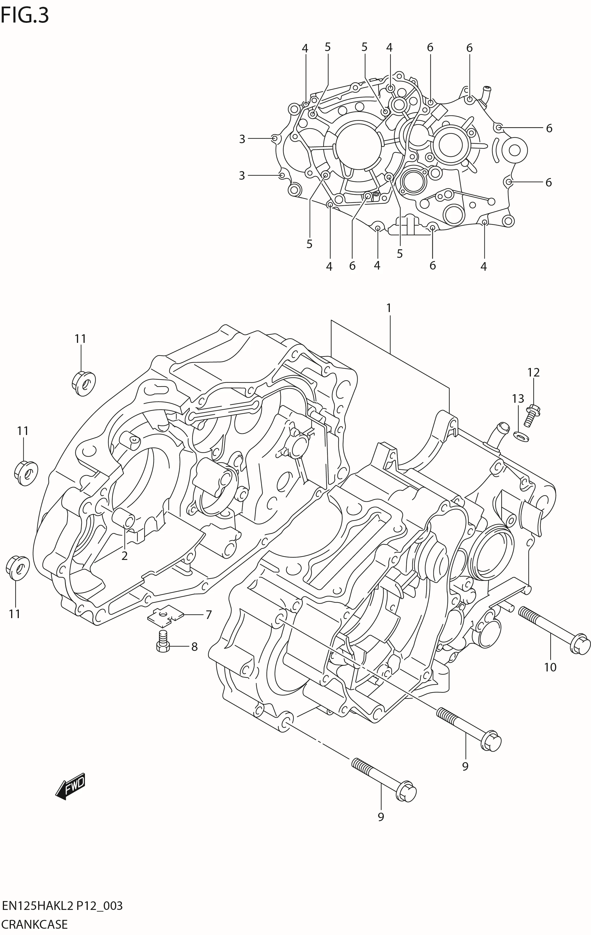 FIG.3 CRANKCASE