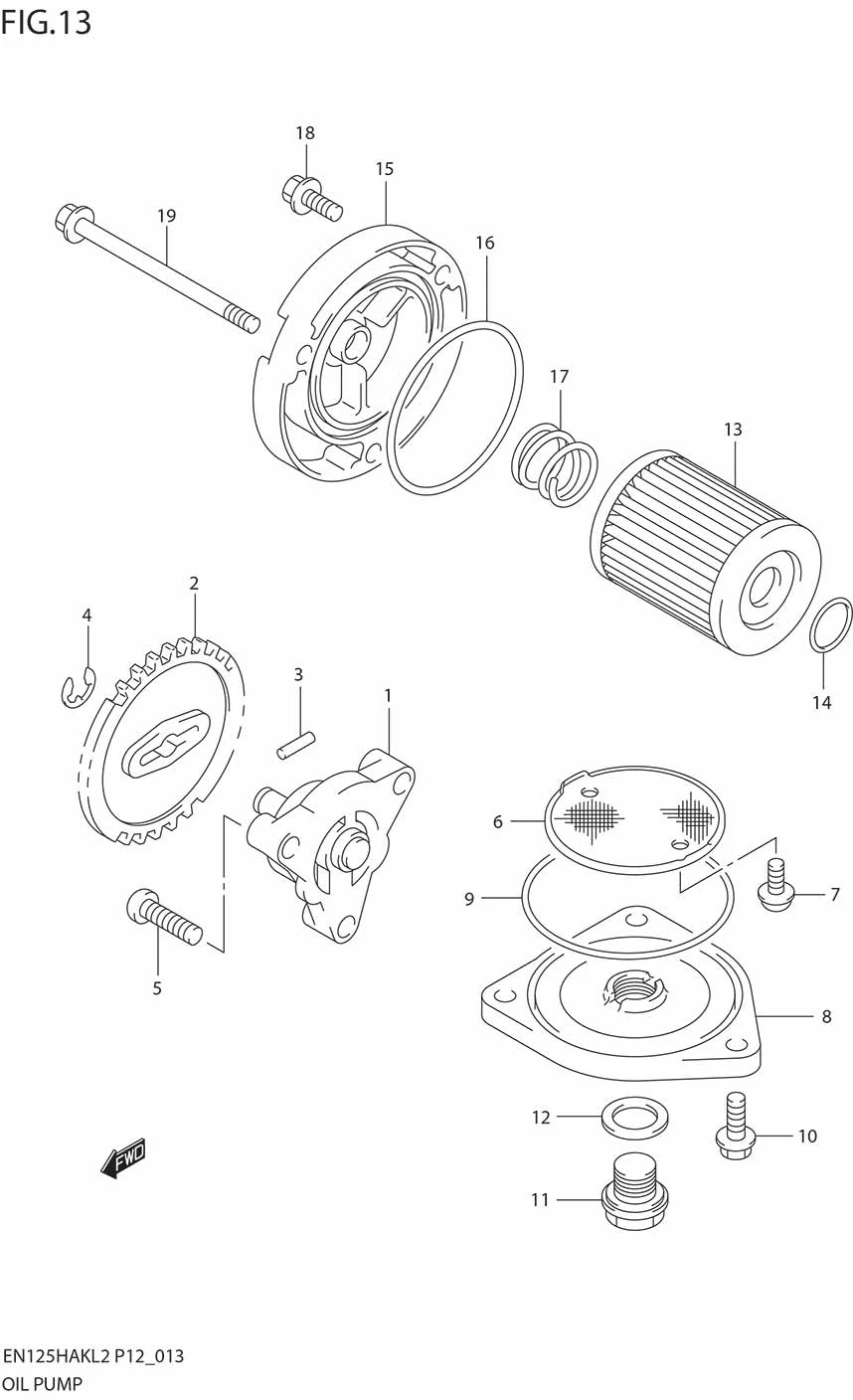 FIG.13 OIL PUMP