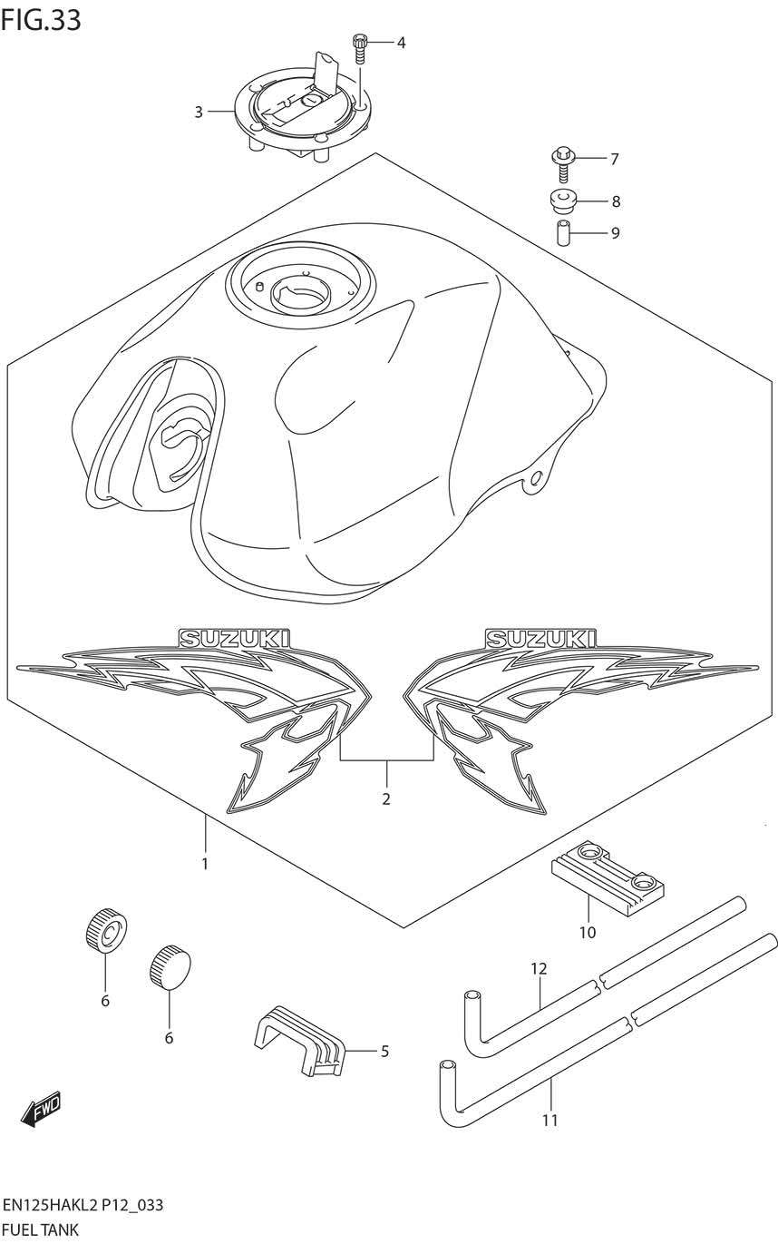 suzuki hayate petrol tank lock