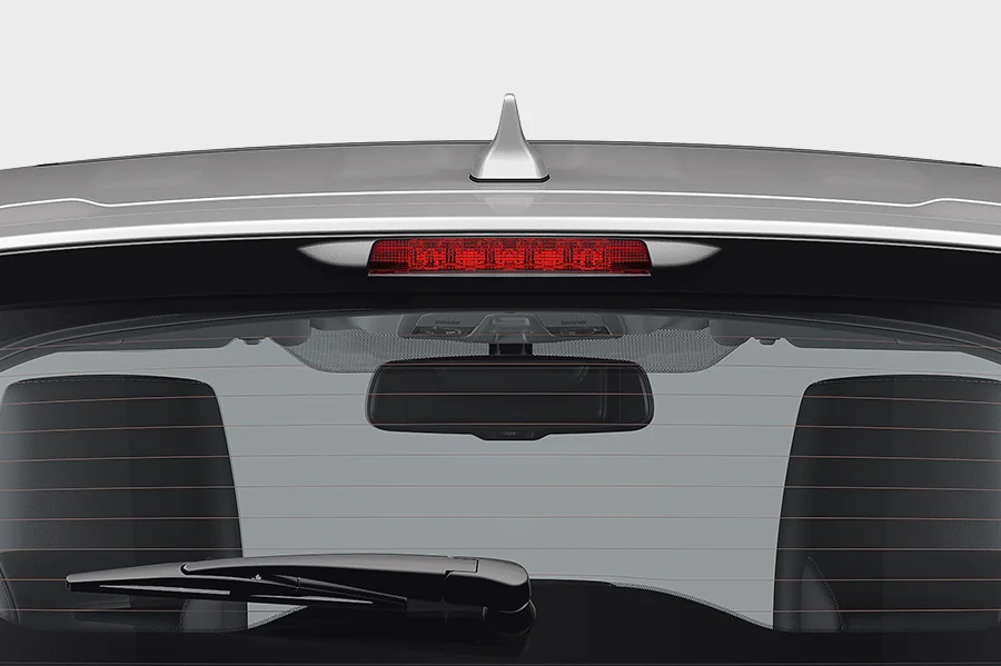 Rear Upper Spoiler with LED High Mount Stop Lamp