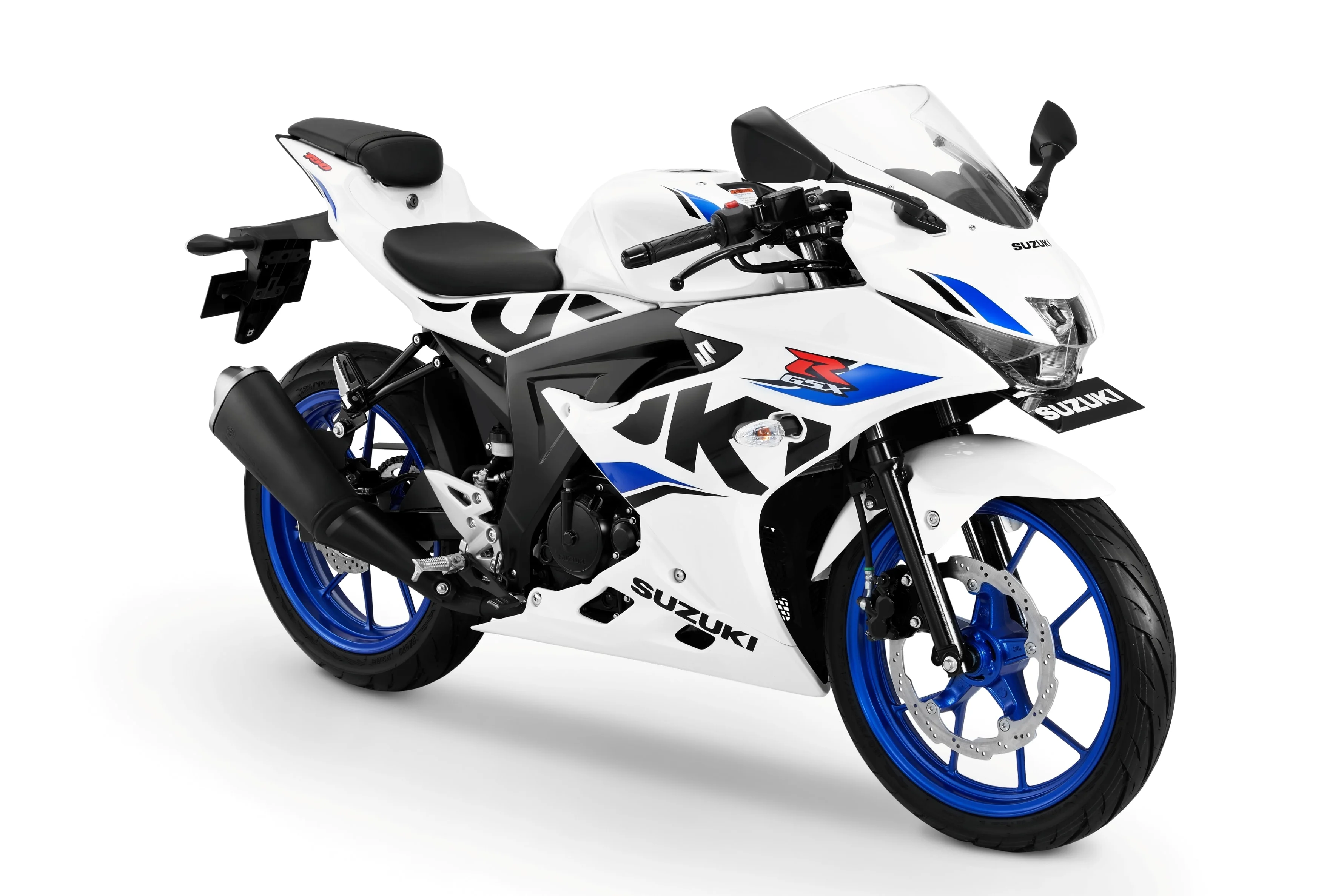 Suzuki GSX R150      Brilliant White CW Vigor Blue1