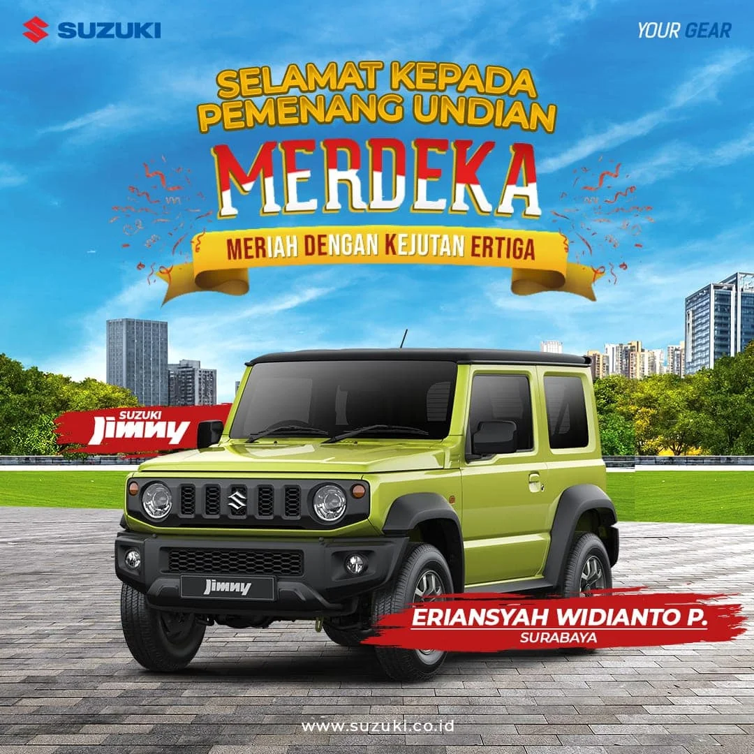 Suzuki Umumkan Pemenang Jimny dalam Program MERDEKA Suzuki Indonesia